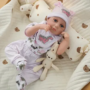 45cm Reborn Baby Doll Silicone Vinyl Realistic Lifelike Infant Toddler Toy with Clothes