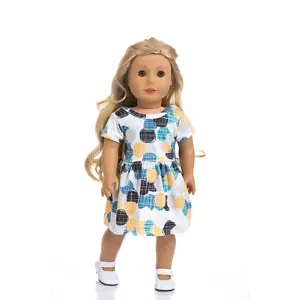18 inch doll dress summer cute polka dot skirt outfit for american girl doll toys