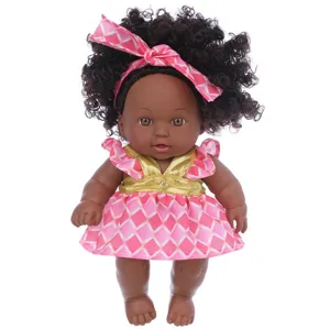 8 inch afro black baby doll girl pretend play toy fashion dress up collectible doll