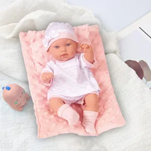 Natuurgetrouwe Reborn Baby Pop Volledig Vinyl Realistische Pasgeboren Meisje Jongen Kalmerend Speelgoed Met Kleding Deken Set Voor Kinderen Cadeau