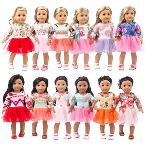 18 Zoll amerikanische Puppen Kleidung Set süße Modekleider Puppenspielzeug Großhandel