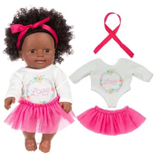 Cute Fabric Doll Clothes Set Tie-Dye Print Tulle Skirt Romper Dress Headband Outfits For Twelve Inch Girl Doll Outfits Accessories
