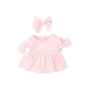 Süsses 12 Zoll Puppenkleider Set mit rosa Kleid und Schleife Stirnband für Puppen.