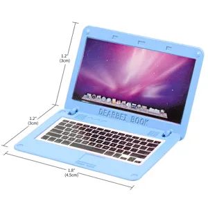 Miniatur 1:12 Puppenhaus Laptop Spielzeug blaue Kunststoff Computer Modell fur Puppen Zubehor