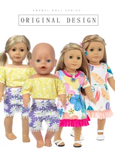 18 Zoll Puppenkleidung und Zubehoer Set, niedliche Mode Outfits fuer Puppen und Spielzeug.