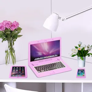 1:6 puppenhaus miniatur laptop tablet und handy spielset rosa elektronische modelle