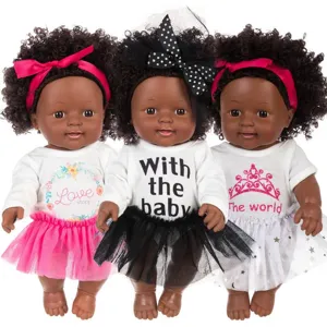Realistische Afroamerikanische Reborn Babypuppe Vinyl Lebensnahes Neugeborenen Spielzeug Mit Outfits Und Stirnband Für Kinder Pflege Spiel Geschenk