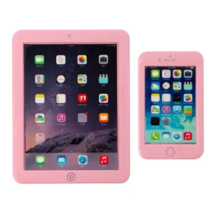 1:6 Puppenhaus Miniatur rosa Tablet und Handy Spielzeug Set, süße elektronische Puppen Zubehör.