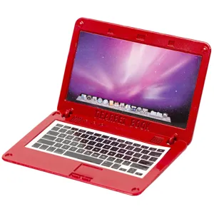 Miniatur 1:6 Puppenhaus Laptop Spielzeug Zubehör, detailliertes rotes Plastik Modell.