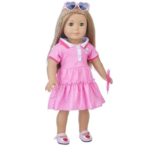 Robe POLO Rose Pour Grande Poupée Enfants Faire Semblant Jouet Vêtements Accessoires
