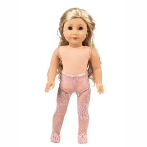 18 zoll puppe spitze strumpfhose leggings niedliche rosa puppenkleidung mode zubehör spielzeug