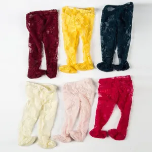 Spitzenstrumpfhose für 18 Zoll Puppen, bunte Mode Puppenhosen, 6er Set leuchtende Farben.