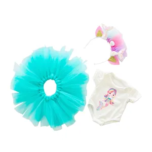 18 Zoll Amerikanische Puppen Kleidung Set Meerjungfrau Tutu Rock Body Haarreif