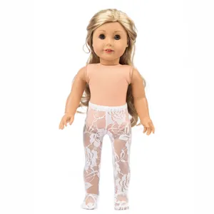 18 Zoll Puppen Kleidung Weiße Spitze Leggings Strumpfhose Zubehör für amerikanische Puppen