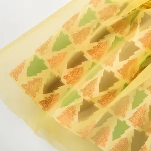 Weihnachtspuppe Kleidung Stoff Detail für 45cm amerikanische Puppe gelbes Netzmuster