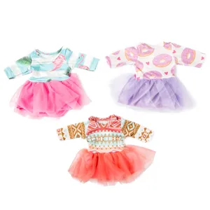 18 Zoll Puppenkleid Set Langarm Tütü Rock Amerikanisches Mädchen Spielzeug Outfit