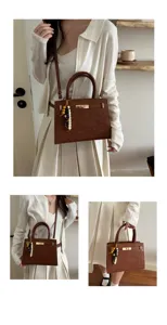 Bolso de mano marrón vintage elegante bolso cruzado mujer bolso de hombro casual retro chic