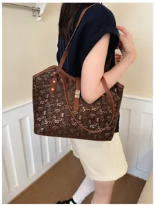 Casual dagelijkse schoudertas grote capaciteit Koreaanse stijl shopper met print.