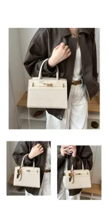 Elegante dames handtas schoudertas, stijlvolle casual forens tas met geweven patroon stijl.