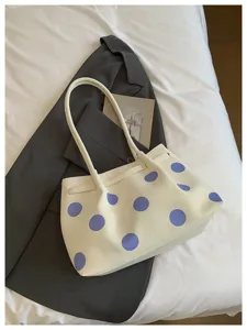 Γυναικεία τσάντα tote με βούλες, κομψή casual τσάντα ώμου μεγάλης χωρητικότητας λεπτομέρεια.