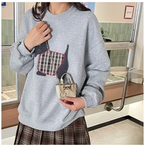 Bolso cruzado mini estilo coreano lindo perro sudadera conjunto bolso de hombro elegante moda