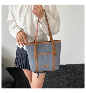 Bolso tote de lona para mujer gran capacidad bolso de hombro casual elegante bolso mano
