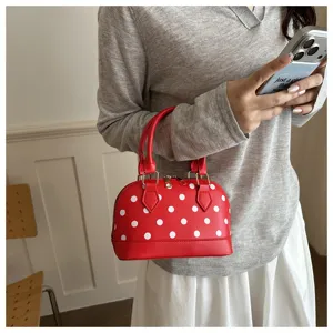Korean style red polka dot handbag women casual cute shell bag fashion crossbody bag