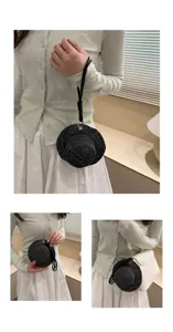 Creative denim bucket hat coin purse multi-functional hanging earphone storage bag 2026 new