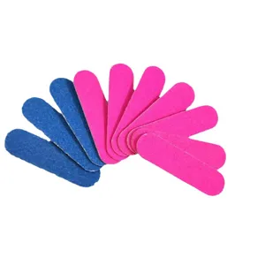 Mini double-sided nail files and sanding buffers for manicure and nail surface polishing.
