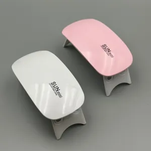 Lámpara de uñas UV LED mini portátil con diseño plegable, dispositivo eléctrico compacto.