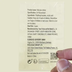 Transparente 24Stk Nagelkleber Gelee Klebepads doppelseitig für künstliche Nägel.