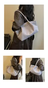 Elegant women large capacity shoulder bag stylish hobo tote bag daily casual handbag