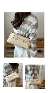Sweet style minimalist belt shoulder underarm bag, casual everyday handbag for women.