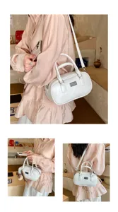 Sac a main epaule bandouliere femme retro couleur unie minimaliste pour mode casual.