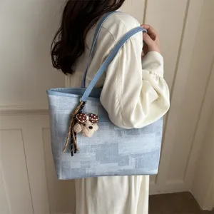 Γυναικεία Τσάντα Tote Μεγάλης Χωρητικότητας Urban Minimalist PU Leather Shoulder Bag Casual Commuter Handbag