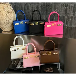Stylish women handbag PU leather top handle satchel trendy casual tote bag for daily commute
