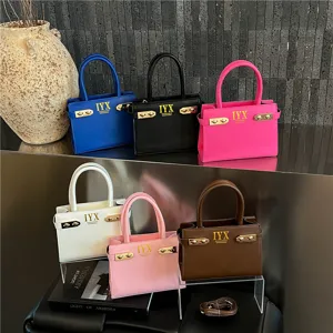 Fashion women handbag PU leather shoulder crossbody bag stylish top handle small square bag
