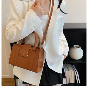 Sac à bandoulière marron pour femme élégant sac cabas fourre-tout décontracté quotidien