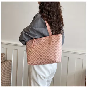 Grosse Kapazität Pendler Shopper Tasche für Damen, modische gedruckte Schultertasche.