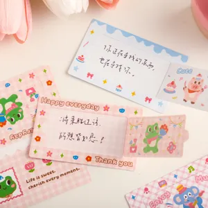Niedliche abreißbare Grußkarten im Ins-Stil, pastellrosa Notizen für Paare und Geschenke.