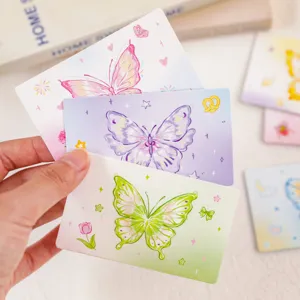 Ins-Stil Schmetterling Abreiß-Nachrichtenkarten Set, kreative DIY Grußkarten Notizen.
