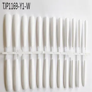 24pcs uñas postizas largas de color sólido sin aceite juego de puntas de fábrica