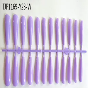 24pcs unas postizas largas color solido sin pintar puntas de unas set fabrica alta calidad