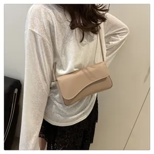 Chic French style underarm shoulder bag for women, trendy commuter crossbody bag.