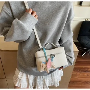 Bolso de mano estilo coreano para mujer nueva moda casual elegante bolso cruzado blanco