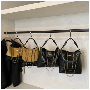 Mujer moda elegante acolchado cadena bolso tote estilo de lujo cercanías hobo bolso de hombro