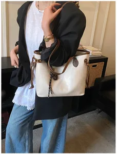 Minimalist women work tote bag stylish daily shoulder bag large capacity casual handbag
