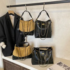 Bolso Shopper Acolchado Cadena Mujer Bolso Bandolera Clásico Elegante Bolso Trabajo Retro