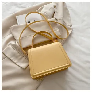 Sac à bandoulière jaune beurre minimaliste chic pour femmes sac tendance quotidien