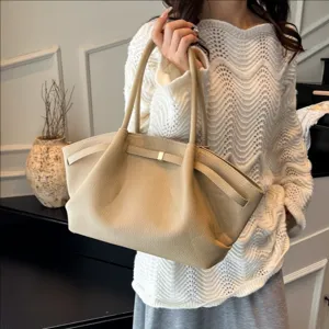 Donne Grande Capacità Borsa Tote da Commute Pelle PU Casual Tinta Unita Borsa a Tracolla Singola Moda